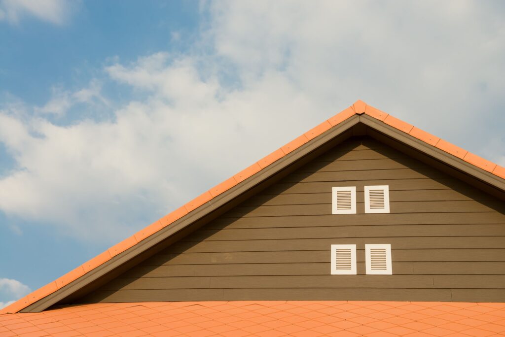 Newly painted roof